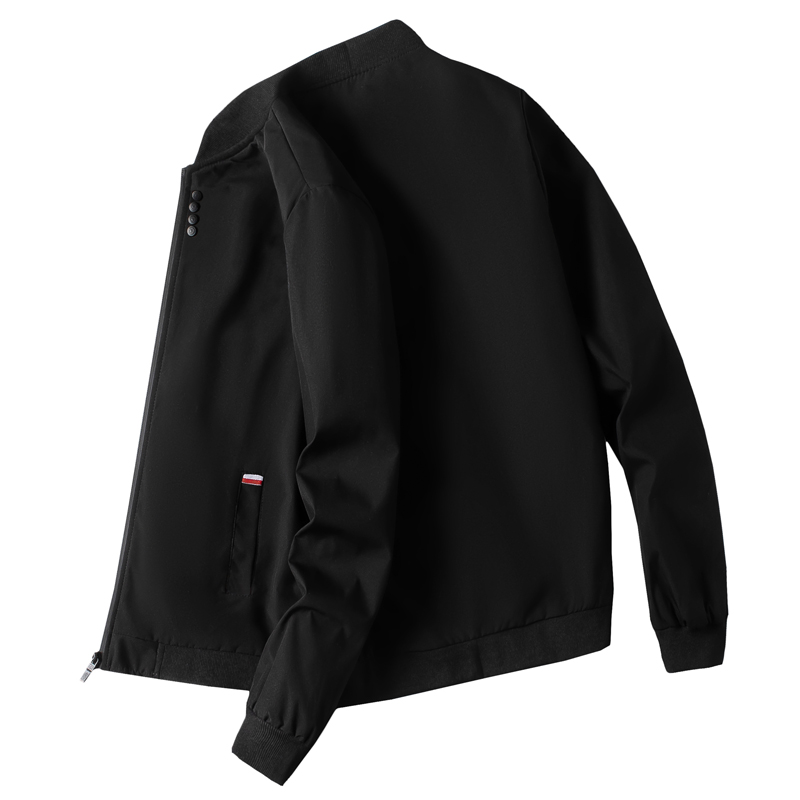 M-4XL Herrenjacke, Herbst, dünn, langärmelig, Baseballuniform, winddicht, Fahrradjacke, solider Reißverschluss, Freizeitjacke