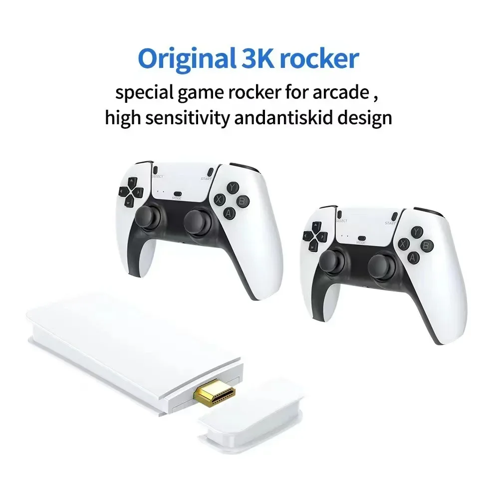M15 Game Stick Mini TV Przenośna konsola do gier Bezprzewodowe gamepady do gier wideo 64G 20000+ Retro Game Wyjście HD dla dwóch graczy dla PS1 itp.