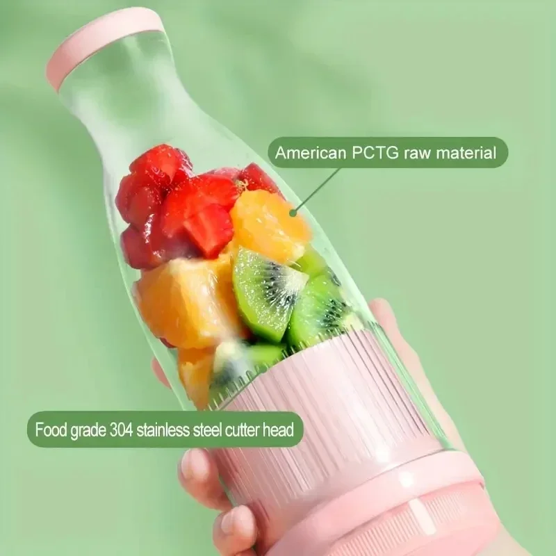 Mini Sap Blender Draagbare Elektrische Juicer Fles 6 Bladen Schudden Oranje Citroen USB Opladen Fruit Mixer Verse Squeezer Machine