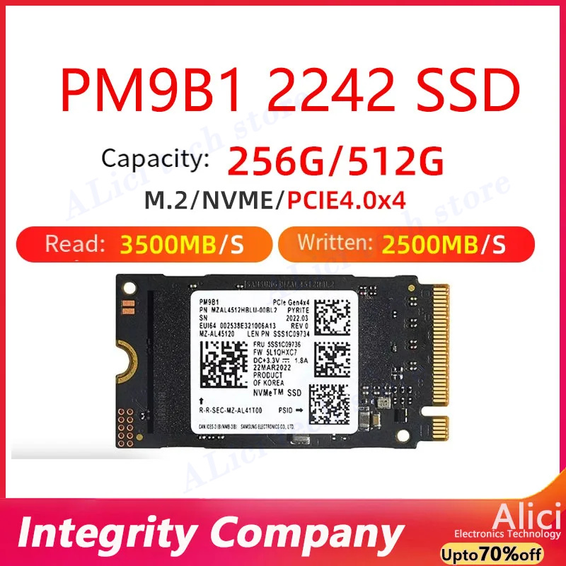 SSD Original para Samsung PM9B1 256G/512G 2242 M.2 PCIE4.0 NVME portátil de escritorio SSD unidad de estado sólido