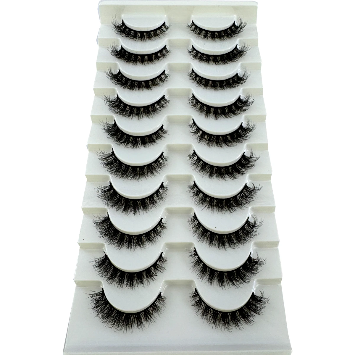 HBZGTLAD New 10 pairs 3D Mink Lashes Faux Mink Fluffy Lash Soft Full Thick Wispy Eyelash Dramatic False Eyelashes Makeup