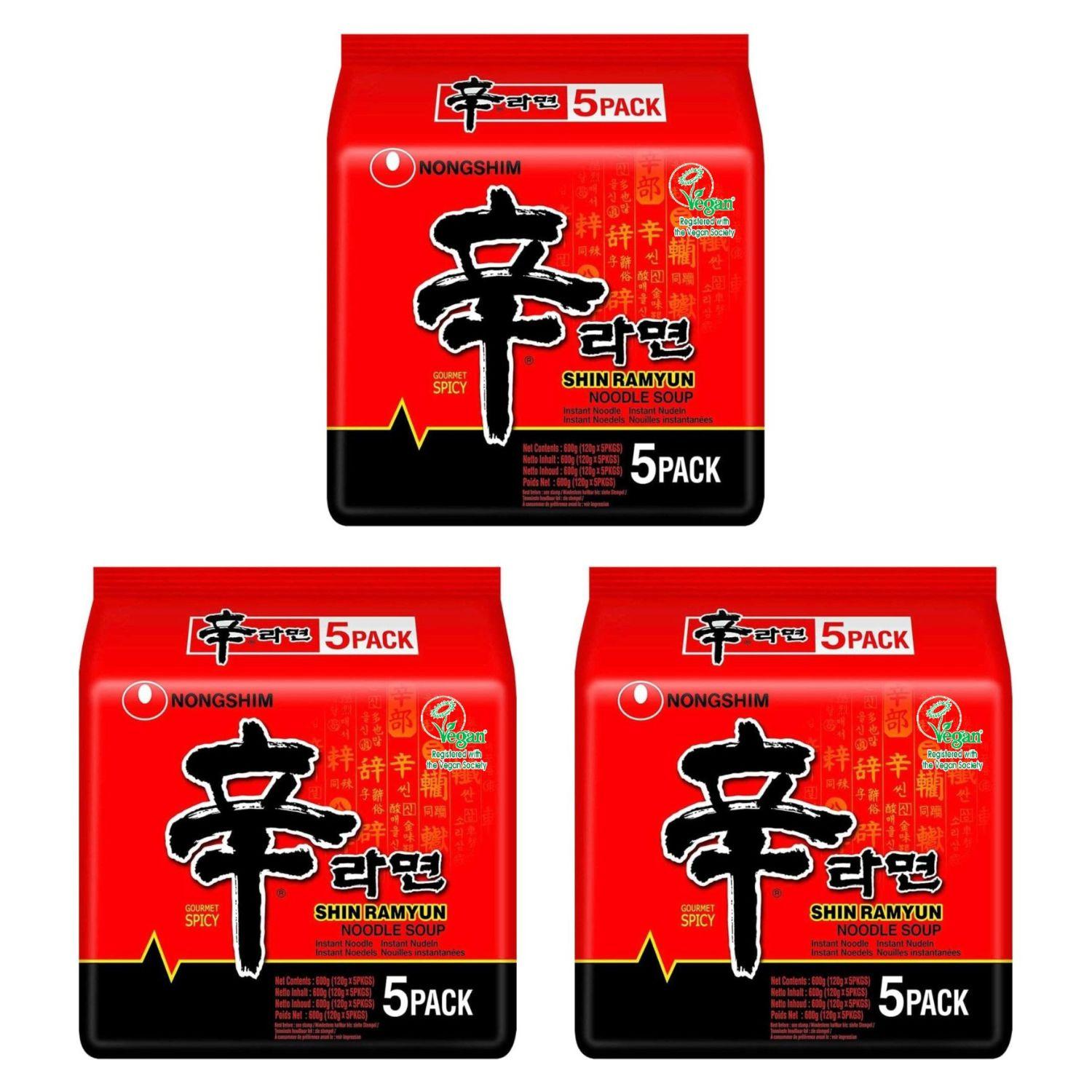 NongShim, Shin Ramyun Instant Ramen Noodle , Gourmet Spicy (Pack of 40)