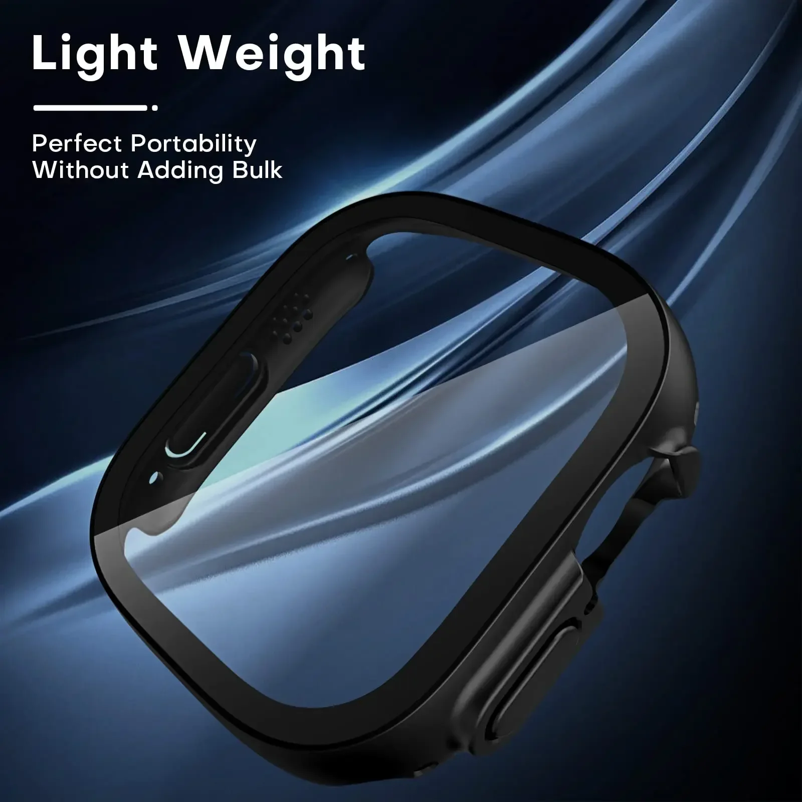 ガラス + ケース Apple Watch ウルトラ 2 ケース 49 ミリメートルスマートウォッチ PC バンパー + スクリーンプロテクター強化カバー iwatch シリーズバンドアクセサリー