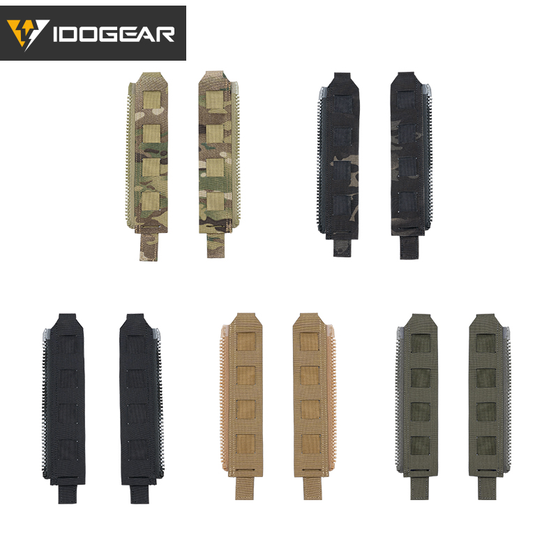 IDOGEAR Tactical Zipper MOLLE Adapter 10# For Rear Back Pack Plate Carrier Ranger Green 3950