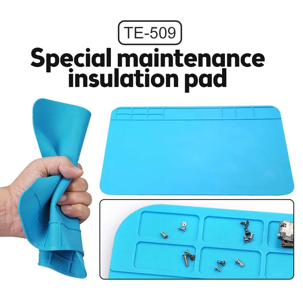 Estera de aislamiento térmico de silicona para reparación de soldador, alfombrillas de mesa resistentes al calor para el hogar