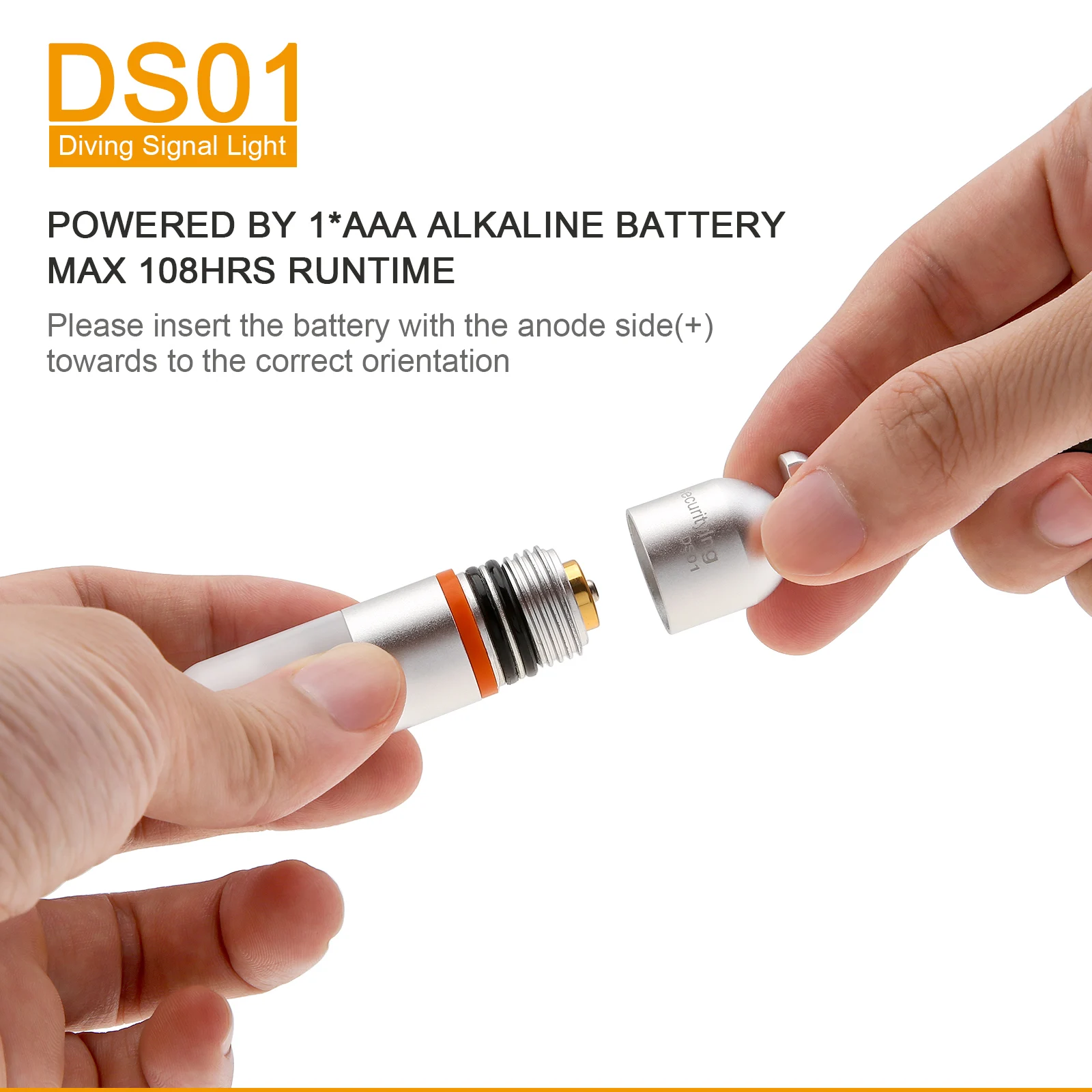 Mini Underwater 150M Scuba Dive Strobe Beacon Diving Signal Light with AAA Battery Night Dive Flashing Marker Light