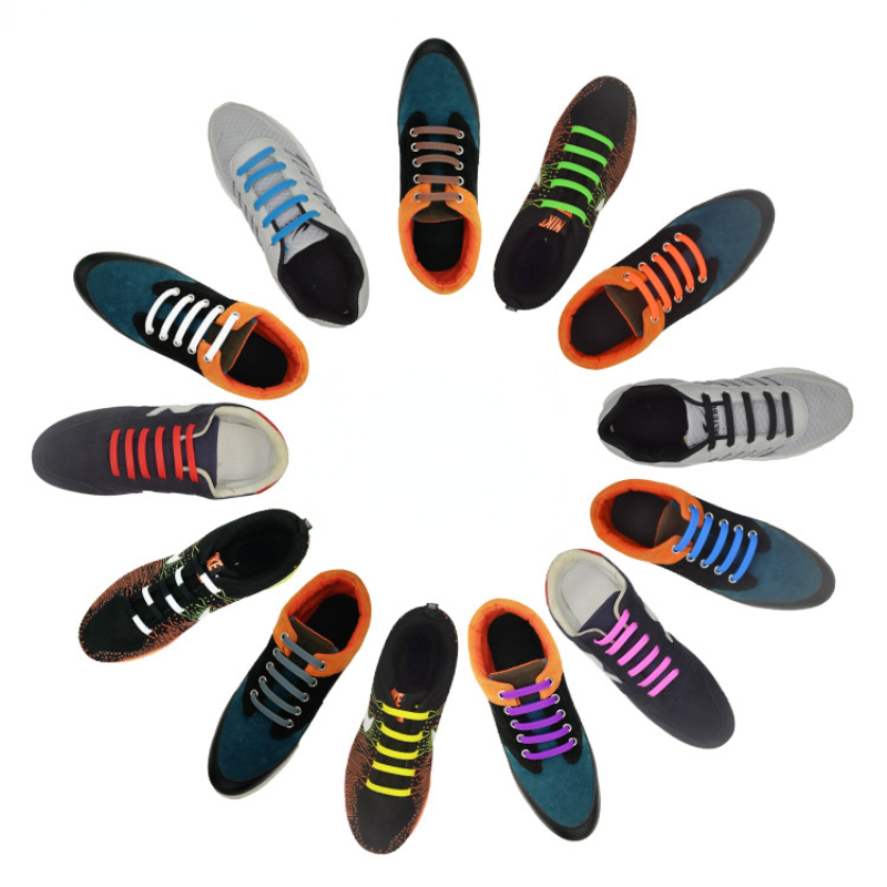 Lacets élastiques en silicone pour adultes, sans cravate, sans cravate, en forme de flèche, sport, paresseux, décontracté