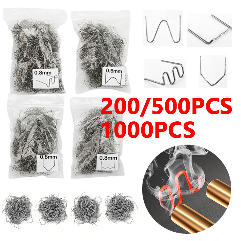 Cucitrice a caldo Graffette 200/500/1000PCS Pistola per saldatura Chiodi Riparazione Paraurti per auto Saldatura Accessori per macchine in plastica Kit di strumenti per parti