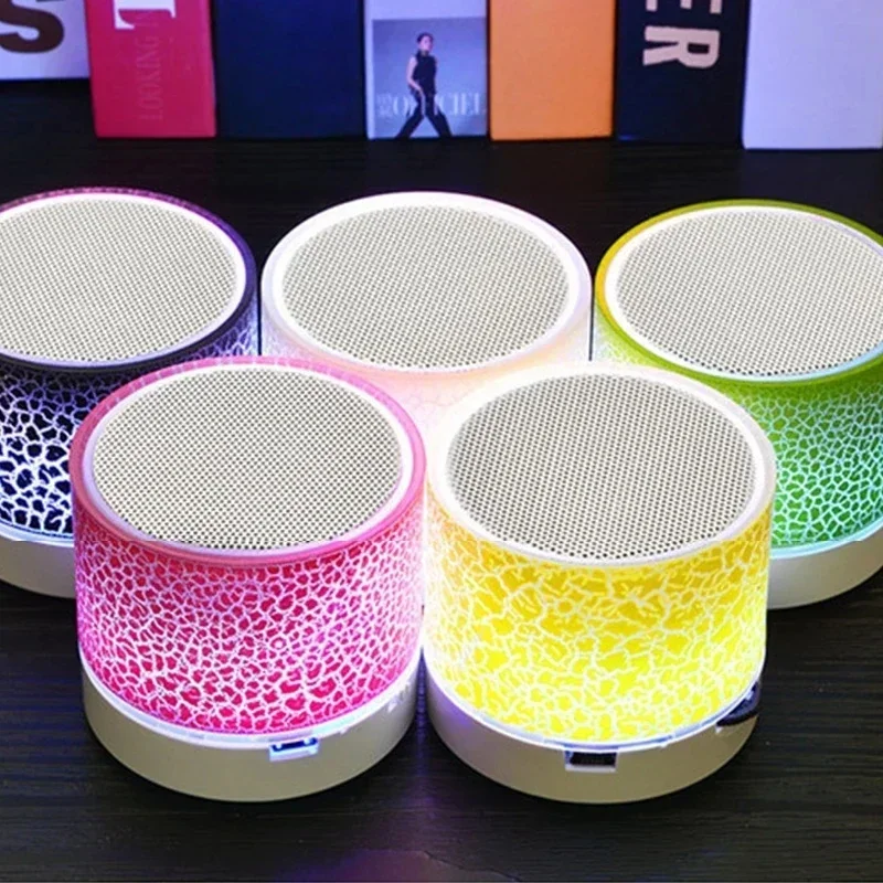 ลําโพงบลูทูธลําโพงไร้สายขนาดเล็ก Crack LED TF Card USB ซับวูฟเฟอร์แบบพกพา MP3 เสียงลําโพงไร้สายสําหรับโทรศัพท์สมาร์ท