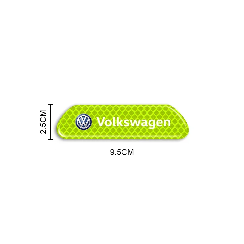 4PCS Car Door Safety Warning Reflective Mark Sticker Car Styling For Volkswagen VW POLO GOLF 4 5 6 7 7.5 8 MK4 MK5 MK6 MK7 MK8