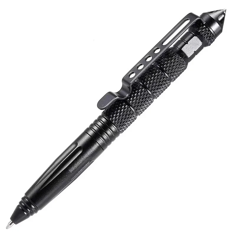 Bolígrafo táctico multifuncional para exteriores, bolígrafo protector portátil de acero de tungsteno para ventana, bolígrafo de lobo para hombre y mujer, bolígrafo corporal