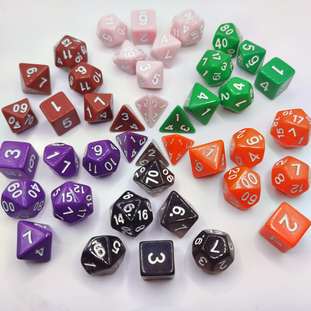 140/105/70pcs dnd Würfel Set mit Beutel zufällige Farbe polyed rischen transparenten Effekt für dnd rpg Rollenspiel Tisch Spielbrett Requisiten