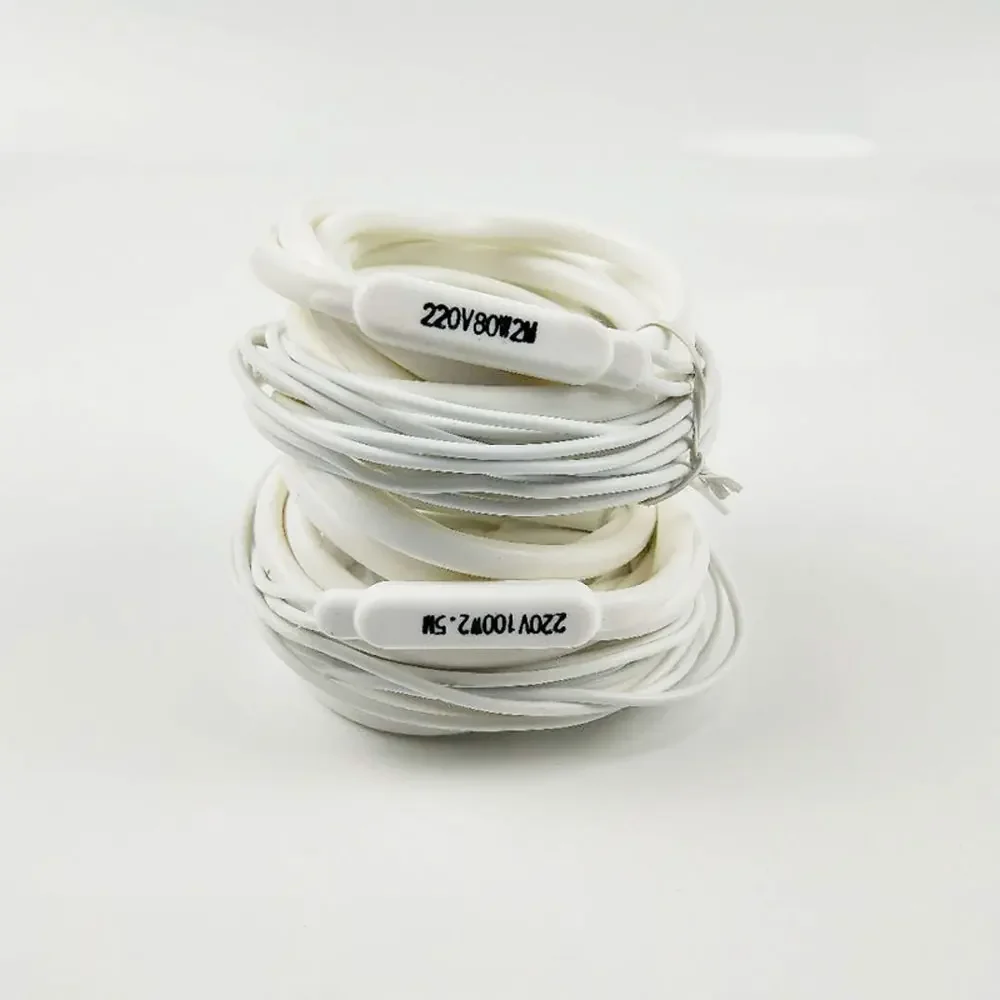 220V 1 2 3 4 5 15 Mét 40W/M Trắng Silicon Chống Thấm Nước Cao Su Cách Nhiệt Nóng Dây cho Thoát Nước-Ống