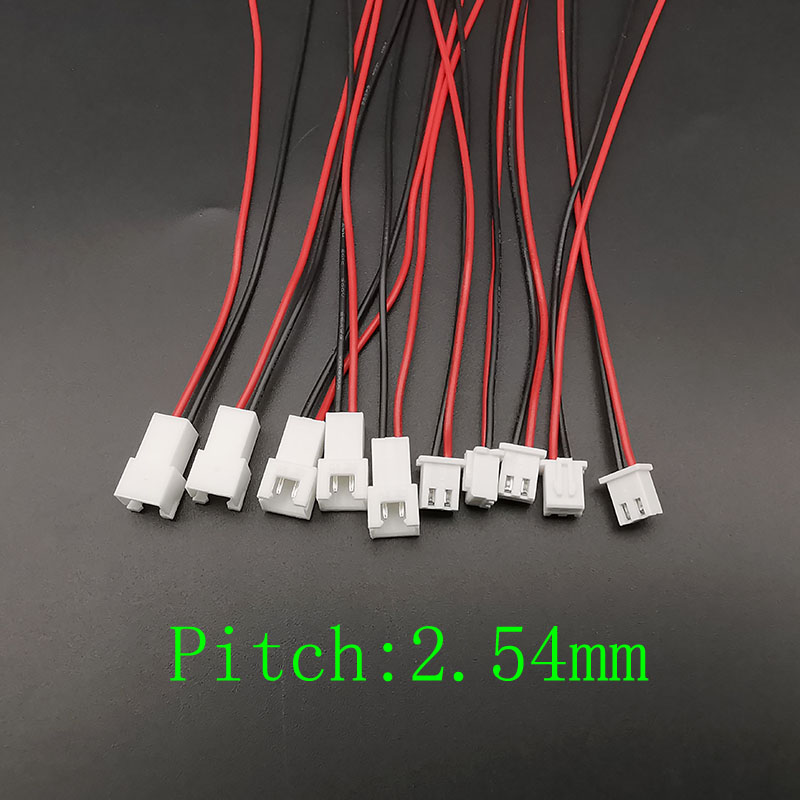 5/10Pairs Mini Micro JST 1.25mm / PH 2.0mm / XH 2.54mm Pitch 2 Pin Male Female Plug Connector With Wire Cables