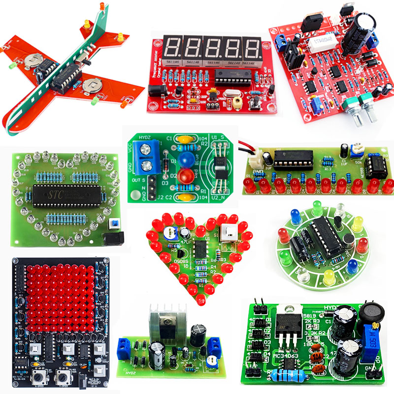 Электронный набор для пайки, набор для производства своими руками, практическое обучение для начинающих, вводная практика пайки, обучение печатной плате