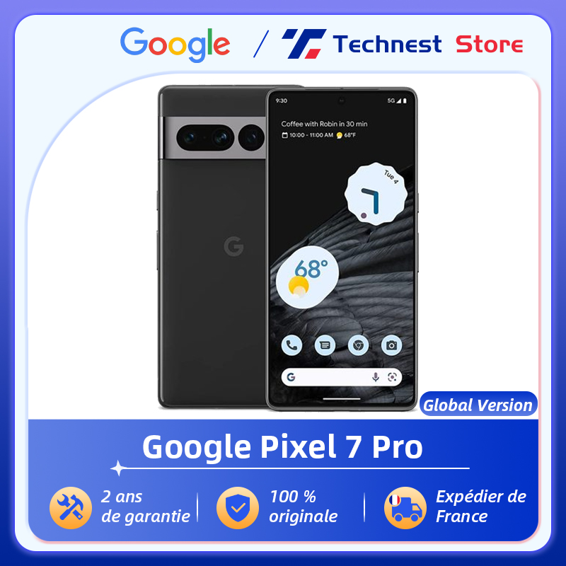 Google pixel 7 pro 5g smartphone 12gb ram 128gb/256gb rom 6.7 "120hz oled nfc android 13 ip68 telefone resistente à poeira/água