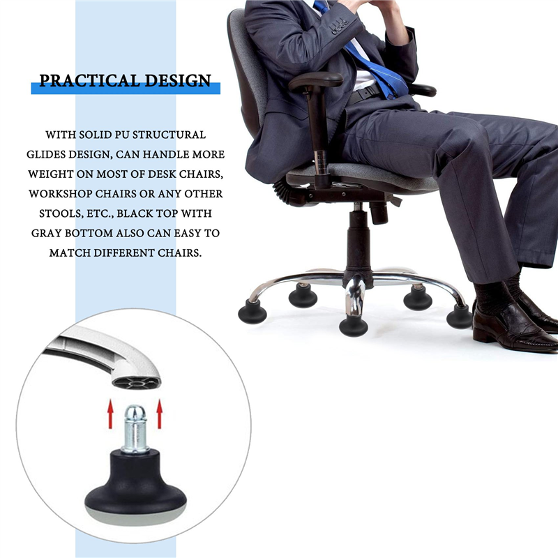 回転キャスター付きオフィスチェアホイール,交換用ベル,ホイールストッパー,新品,5個,2インチスツール