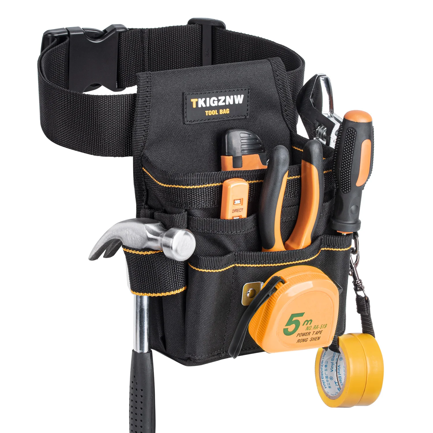 TKIGZNW Bolsa de ferramentas para cinto de ferramentas, bolsa para cinto de ferramentas/cinto utilitário/avental de trabalho para carpinteiro e jardineiro