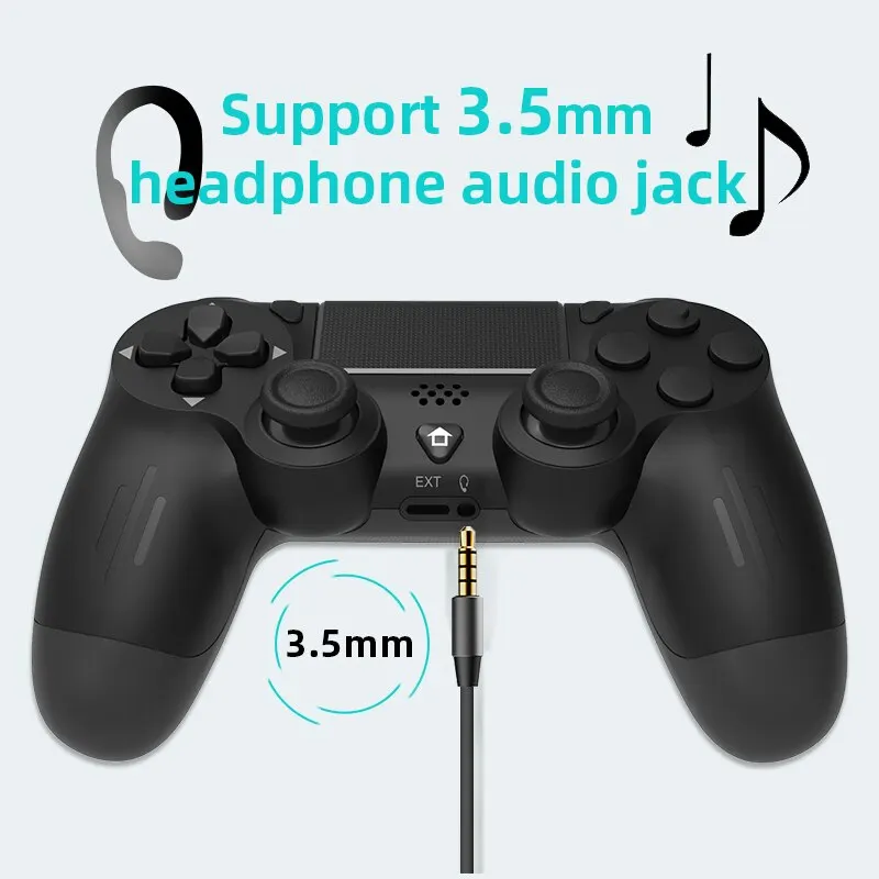 DATA FROG Controller di gioco compatibile Bluetooth per PS4/Slim/Pro Gamepad wireless per PC Joystick a doppia vibrazione per IOS/Android