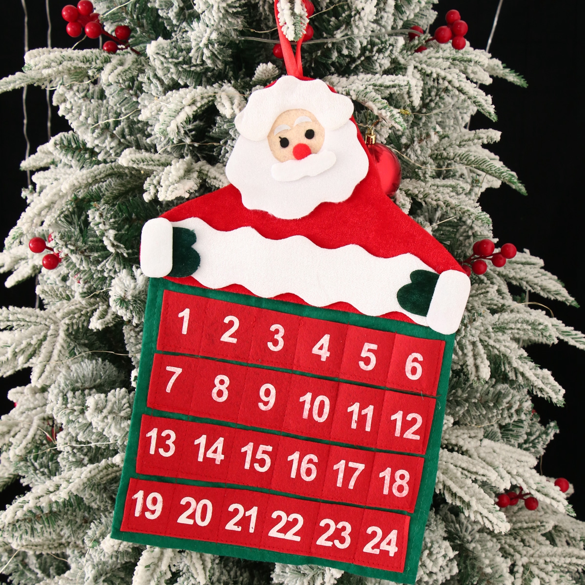Clearance_Felt 산타 클로스 크리스마스 카운트다운 달력 메리 크리스마스 장식 홈 2023 Cristmas Xmas Navidad Noel New Year