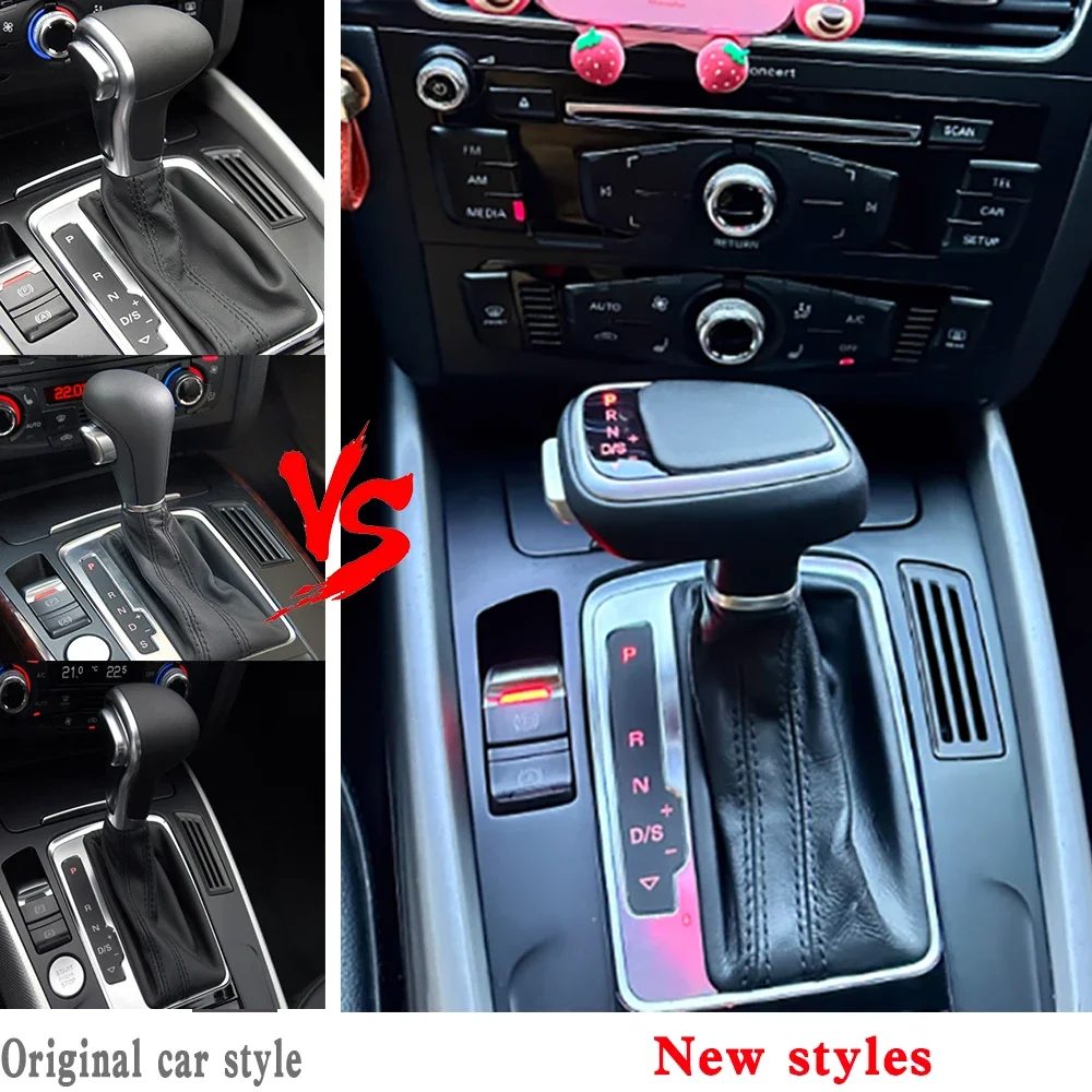 For Audi A4 B8 A6 C6 C7 A7 S7 S6 Q7 Q5 8r A5 S5 Led Gear Shift Knob Shifter Lever Stick Gearbox Handle Gear Rod Car Accessories