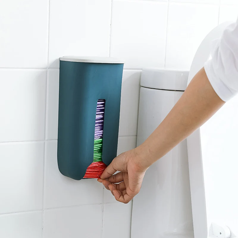 Organizzatore porta sacchetti di plastica da cucina, contenitore per sacchetti della spazzatura da appendere alla parete, contenitore per sacchetti della spazzatura da bagno, dispenser per secchi, accessorio da cucina