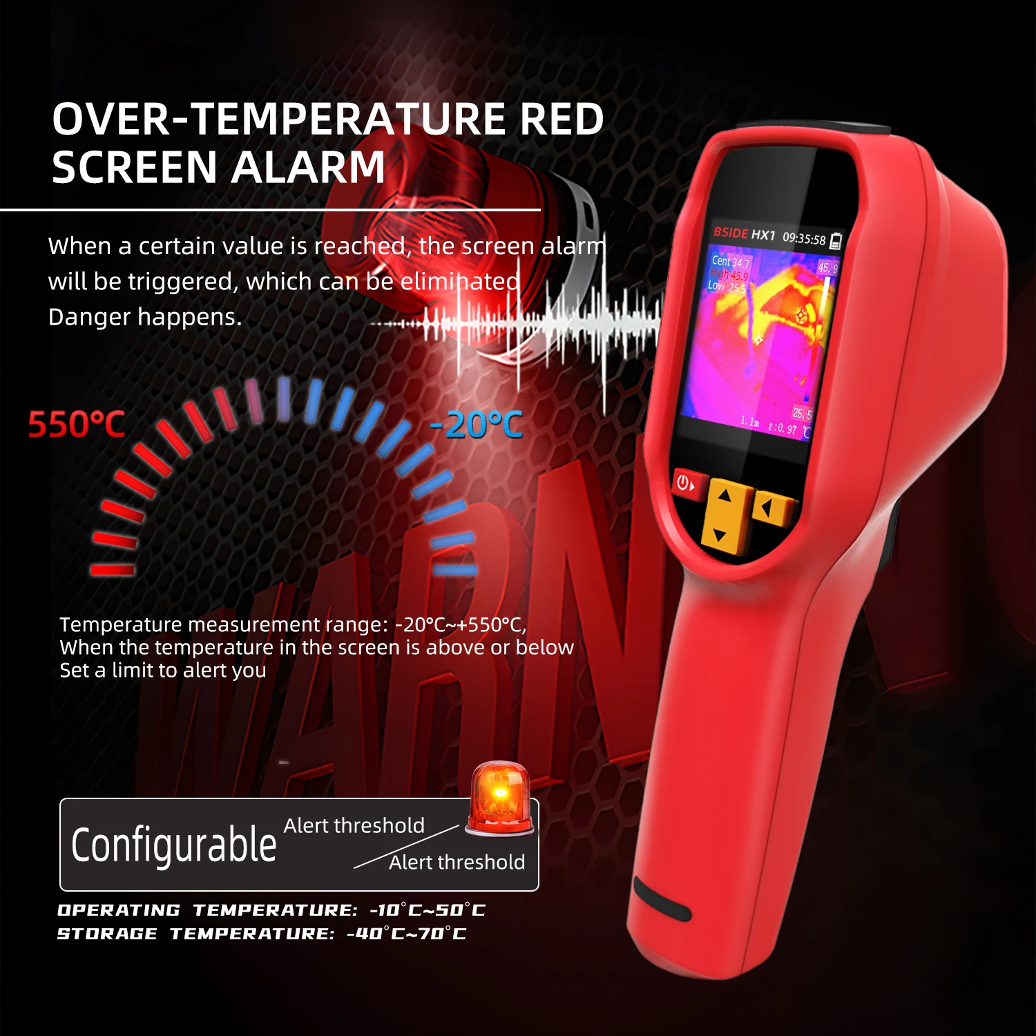 BSIDE Handheld Thermal Imaging Camera 240X240 Temperature Meter For Repair PCB Automobile Pipeline Detection Power inspection