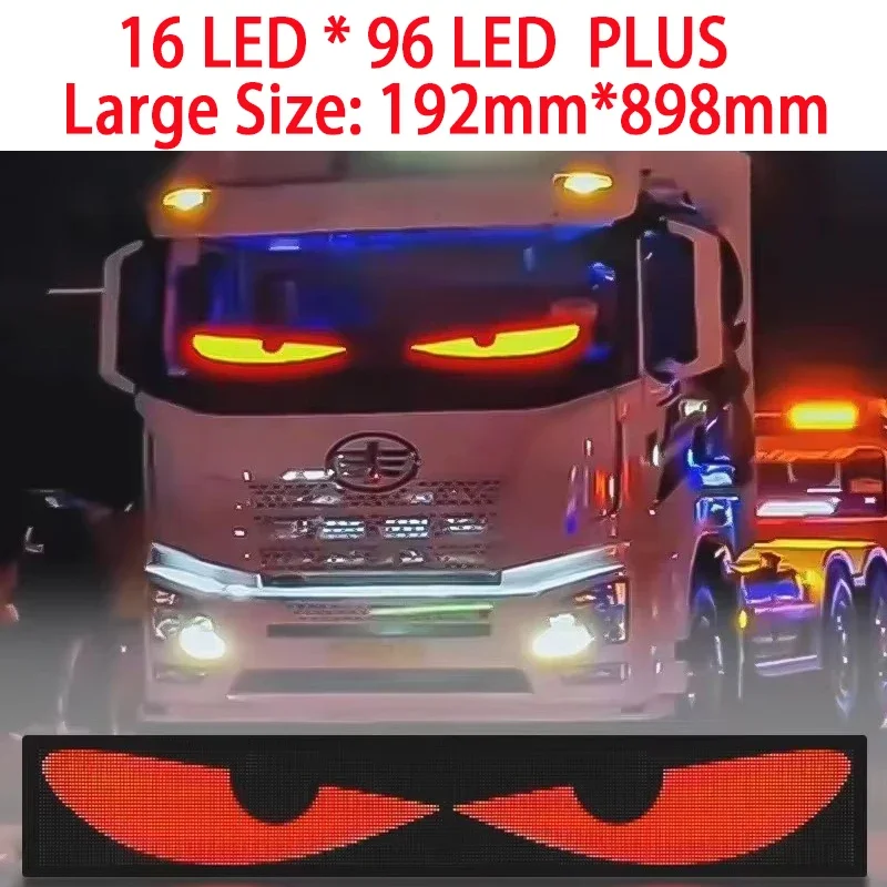 Lámpara de Panel de píxeles de matriz de señal Led programable de gran tamaño para camión/coche, tablero de visualización de animación automática Led Flexible, Control por aplicación Bluetooth