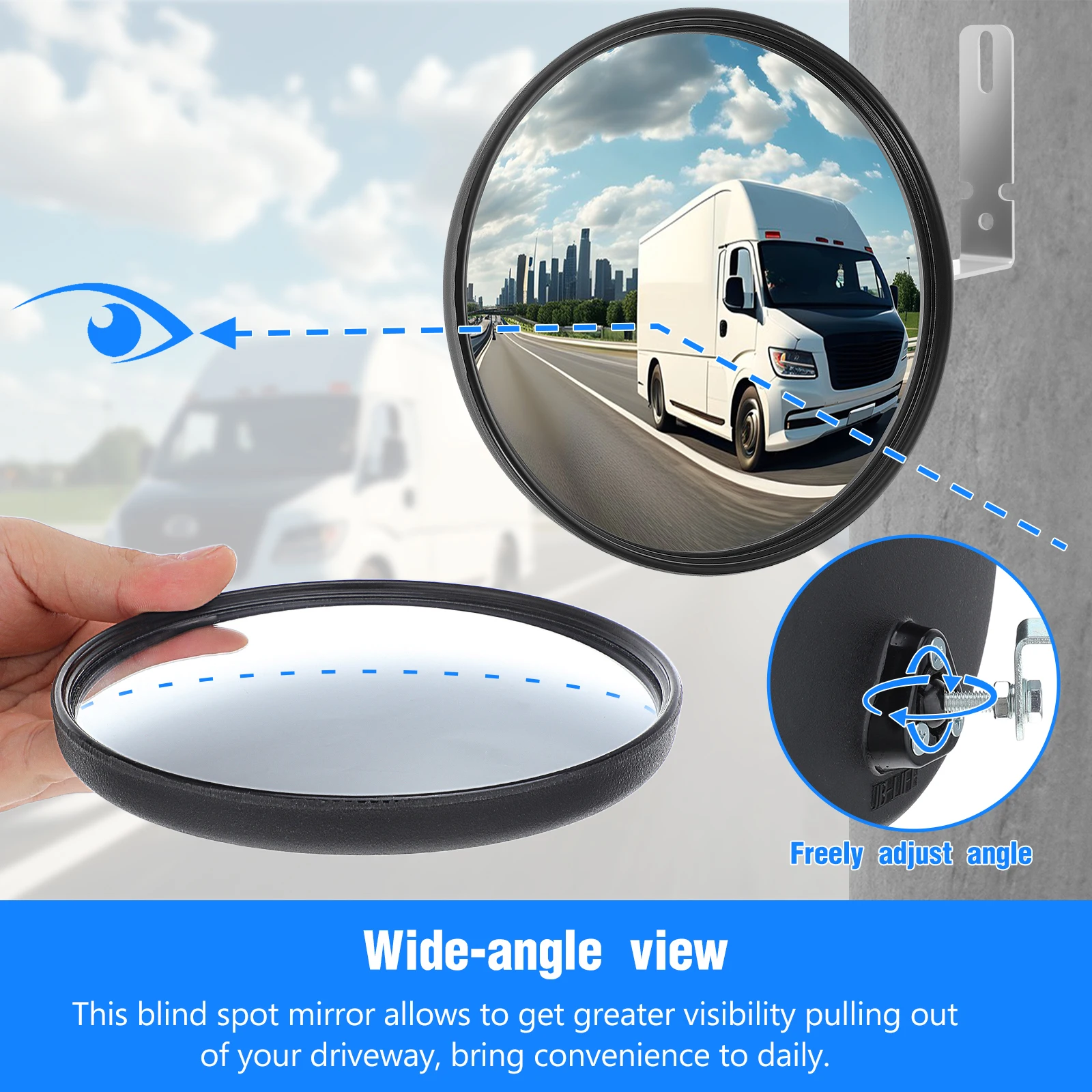 Safety Traffic Mirror Convex Mirror Blind Spot Mirror for Office Supermarket Garage Mirrors Parking Security Rear for Rearview