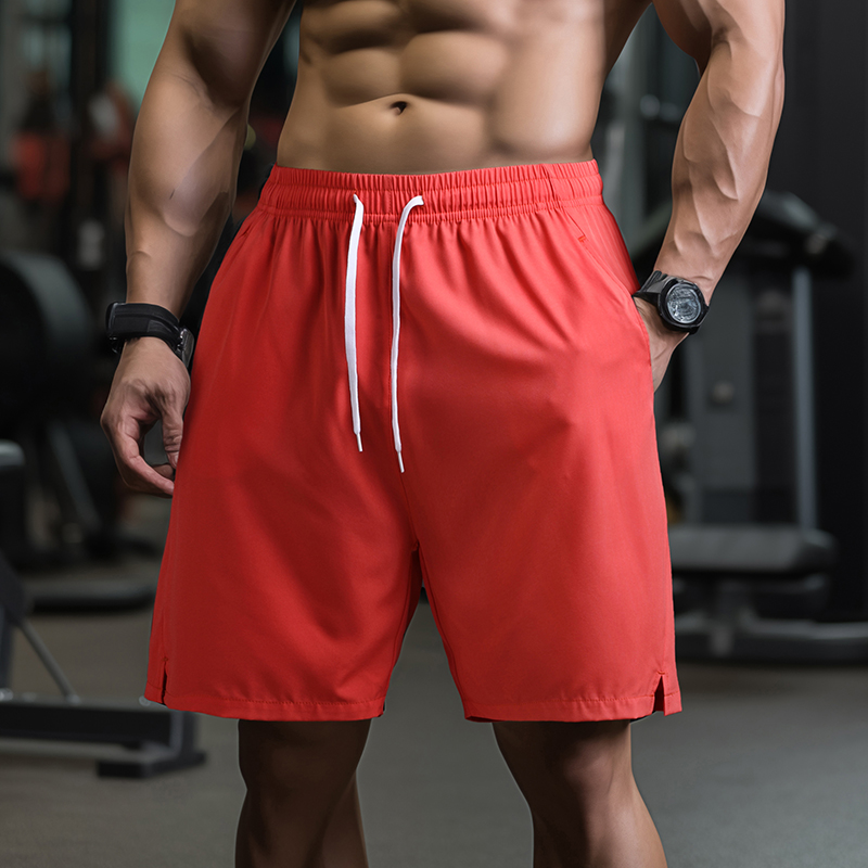 UETEEY ผู้ชายร้อนกางเกงขาสั้นน้ําหนักเบาสั้นกางเกงวิ่ง Squat ฟิตเนส Mens GYM Quick-drying ชายกางเกงขาสั้น Drawstring