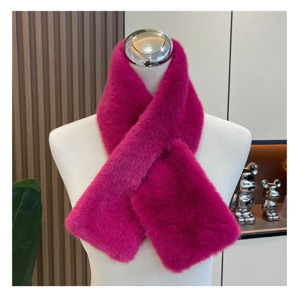 Set di sciarpe per cappelli invernali in pelliccia sintetica alla moda, antivento, spesso e caldo, avvolgente per il collo, protezione per le orecchie in tinta unita