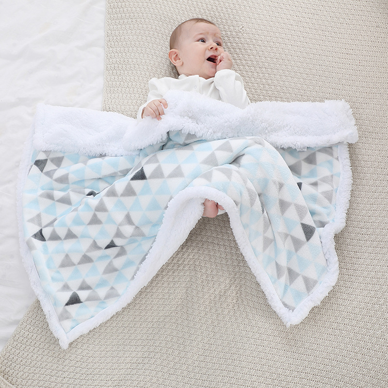 Couverture bébé polaire chaude thermique nouveau-né doux poussette couverture de sommeil literie pour bébé lange d'emmaillotage doux lavable épais couverture couette