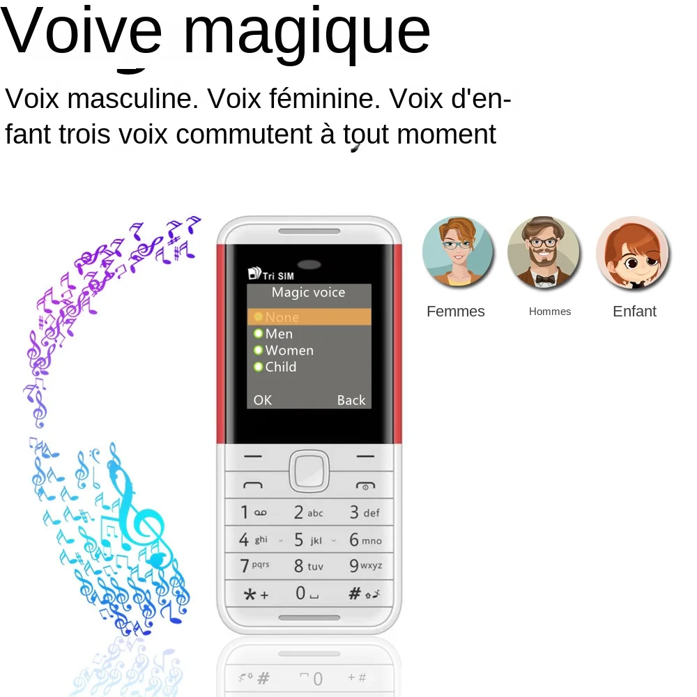 SERVO BM5310 3 carte SIM 3 veille mini téléphone portable enregistreur d'appel automatique cadran Bluetooth cadran de vitesse voix magique 1.3 "téléphone portable