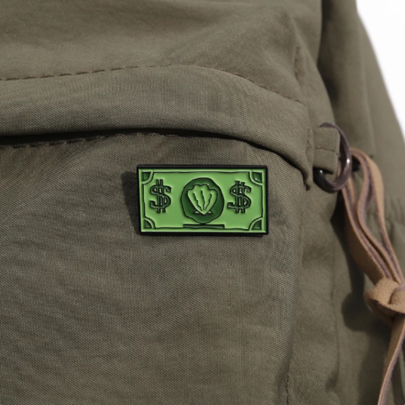 Broche de notas criativo verde bonito engraçado liga crachá acessórios de roupas lapela pino animação periférica requintado crachá