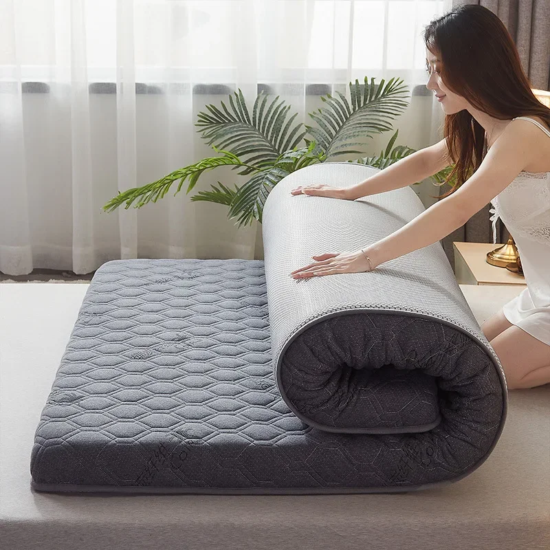 ครัวเรือนหนาพับ Tatami ผ้าฝ้ายที่นอนเบาะรองนั่งแผ่นกันลื่นสําหรับบ้านหอพักนักเรียนโรงแรมเดี่ยวเตียงคู่