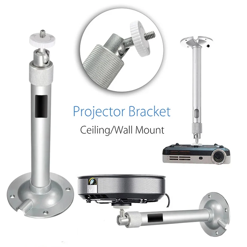 Accesorios para proyector HY300, soporte de pared y techo para retroiluminación de proyector, Compatible con colgador de soporte, tornillo con orificio para tornillo 1/4