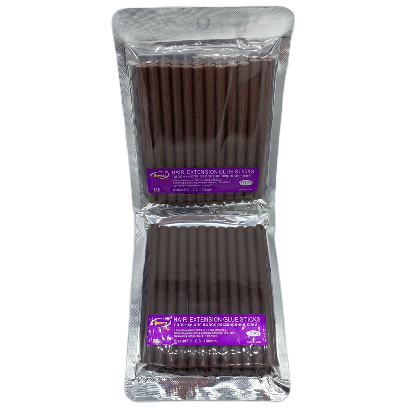 24 PCS/Lot diameter 7 x 100 mm Hair Extension Glue Sticks Hot Melt Glue Stick for hair extension 3 color