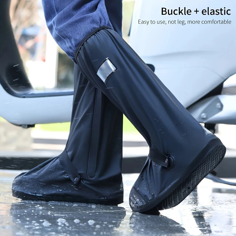 Verdicken Hohe Rohr Outdoor Camping Wasserdichte Schuhe Wiederverwendbare Motorrad Radfahren Fahrrad Regen Boot Schuhe Abdeckungen Regendicht Schuhe Abdeckung