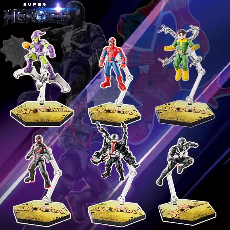 Spider Man Figuur Miles Morales Assembleert Bouwstenen Venom Figuur Arts Octopus Green Goblin Beeldje Jongen Kinderen Gift