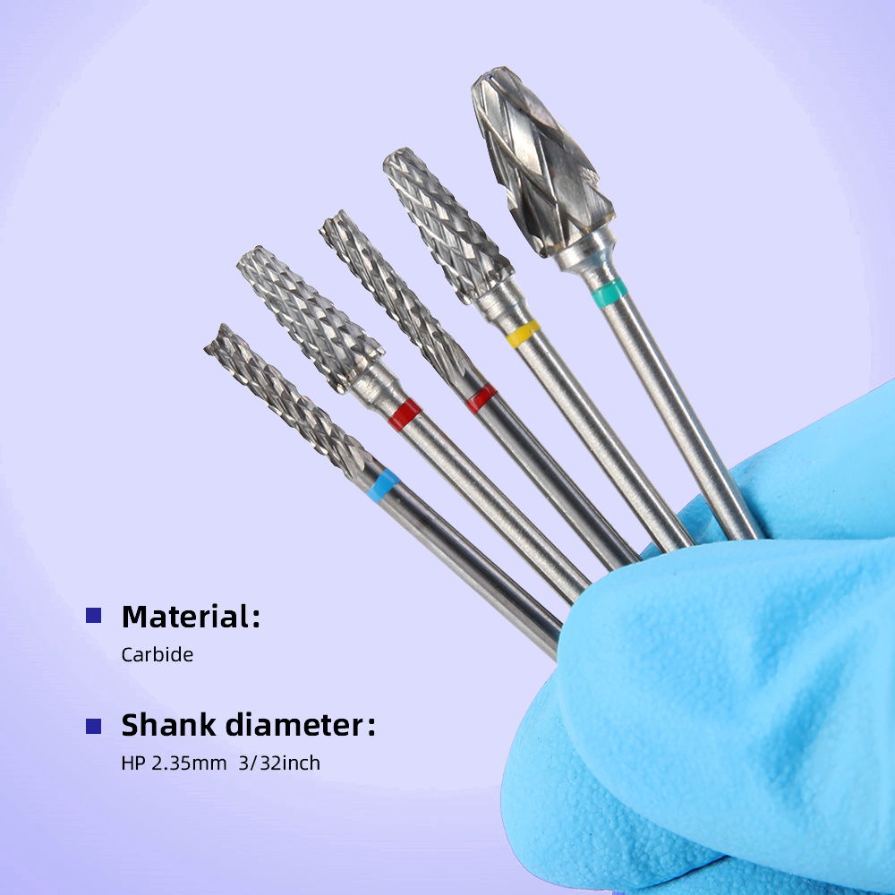 1Box DENTAL Carbide Drills Kit Popular Dentistry Tool HP 2.35mm 135℃ Autoclavable for Universal Grinding/Removing/Polishing