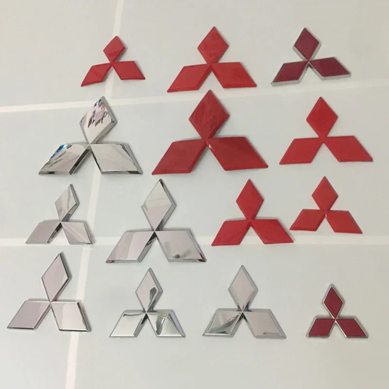 Emblema de rejilla de insignia delantera y trasera de coche ABS para Mitsubishi Ralliart Lancer ASX Colt Pajero Outlander Eclipse Delica EVO Grandis Colt