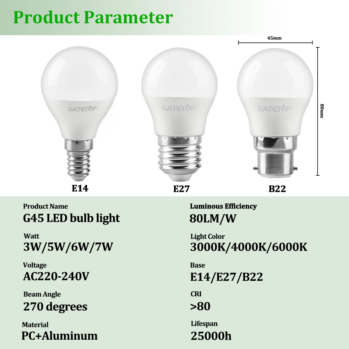 10 pz Led Mini Lampadina 220 V E27 E14 B22 Lampadina a globo Lampada a risparmio energetico 3 W 5 W 6 W 7 W Led Luce calda fredda per la decorazione domestica
