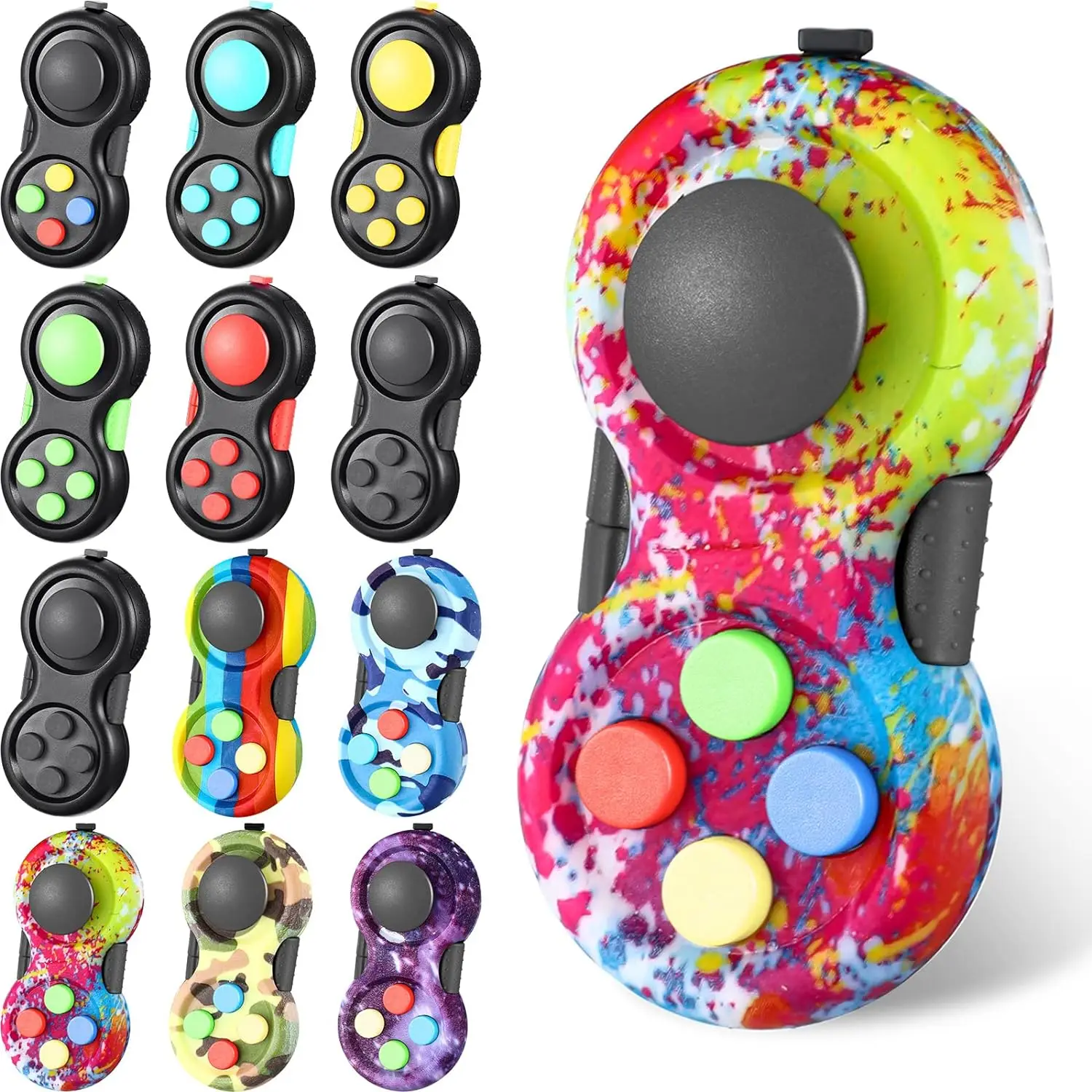 Fidget Pad Retro Classic Fidget Controller Palmare Fidget Game Controller Divertenti Fidget Pad Packs Classic Fidget Toys