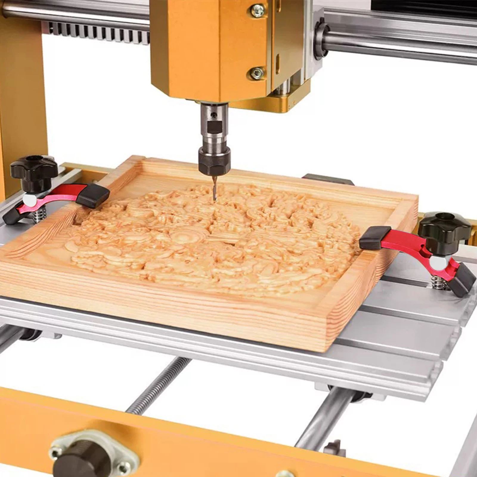 Abrazadera de sujeción de pista en T de acción rápida con T Silder, abrazaderas de carpintería de aleación de aluminio, plantilla para enrutadores, prensas de taladro CNC, 1/2 piezas