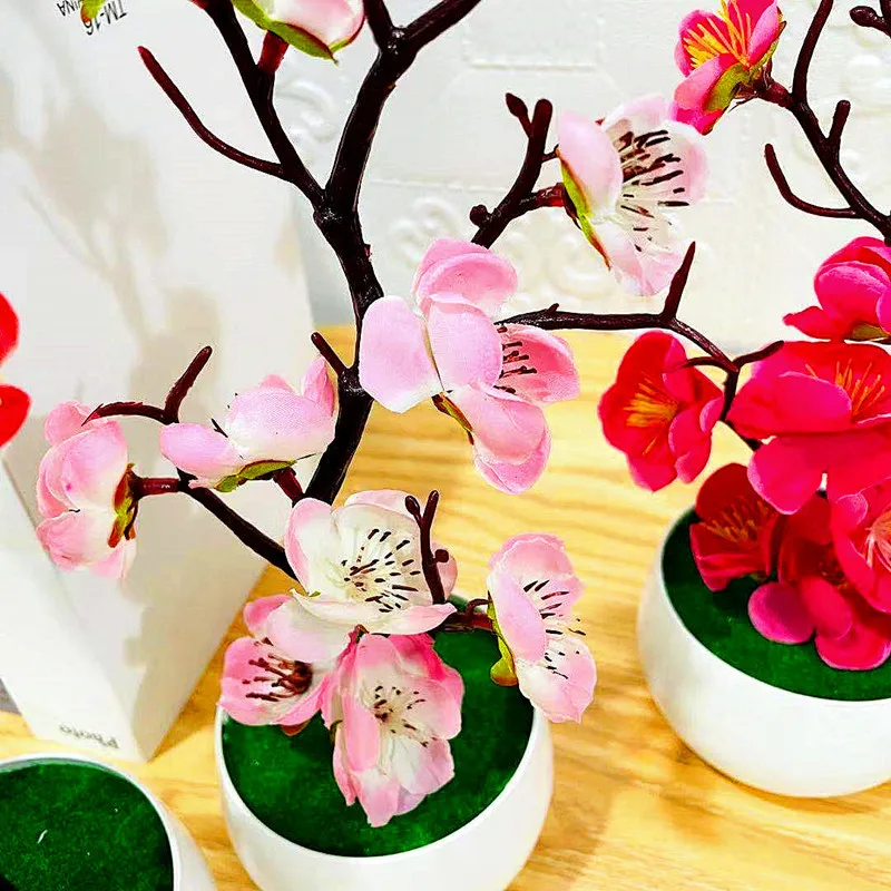 Simulation d'hiver de Style chinois avec Pot de fleur, adaptée au salon, à l'armoire et à la décoration de Table, 1 pièce