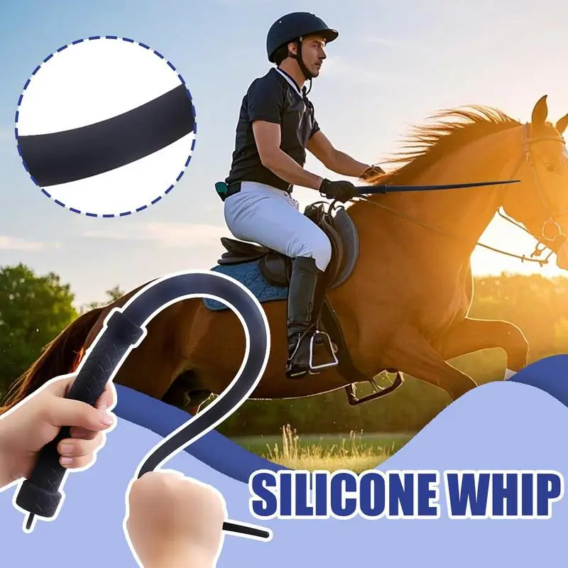 Silikon-Reitpflaster, 61 cm, Reitpferdepeitsche, Rennpeitsche, Reittraining, Ernte, unterwürfiges Reiten, Pferdepeitsche, Werkzeuge