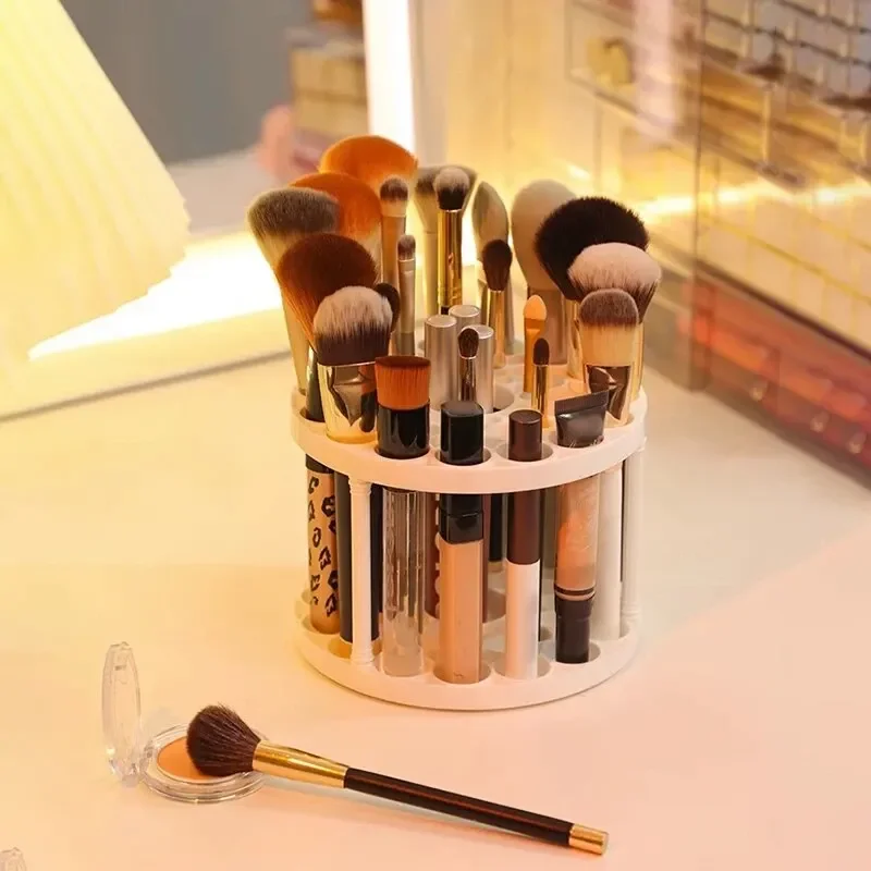 Porta pennelli per trucco Portaoggetti per cosmetici da tavolo Porta pennelli per rossetto Porta pennelli per trucco Tavolo da toeletta Scatola di immagazzinaggio per smistamento