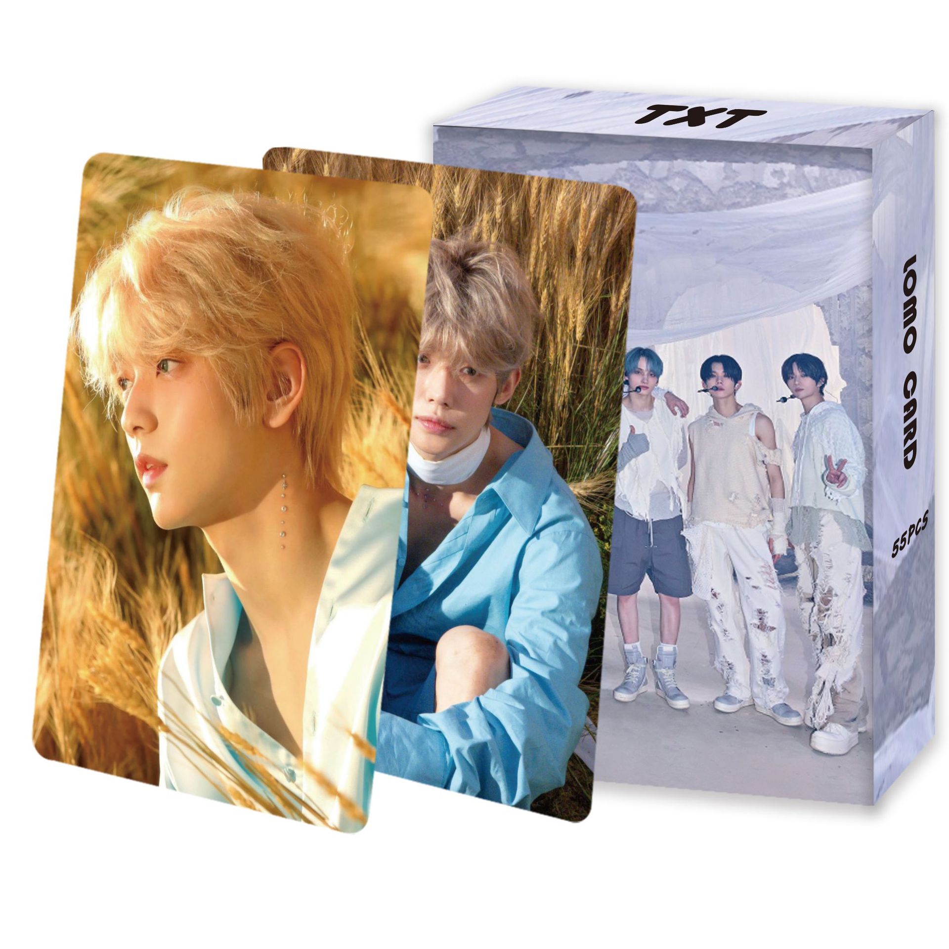 55 Pçs/set Idol Boy Group Novo Álbum TOMORROW Lomo Cartões HUENINGKAI TAEHYUN BEOMGYU SOOBIN YEONJUN HD Printd Photocards Fãs Presente