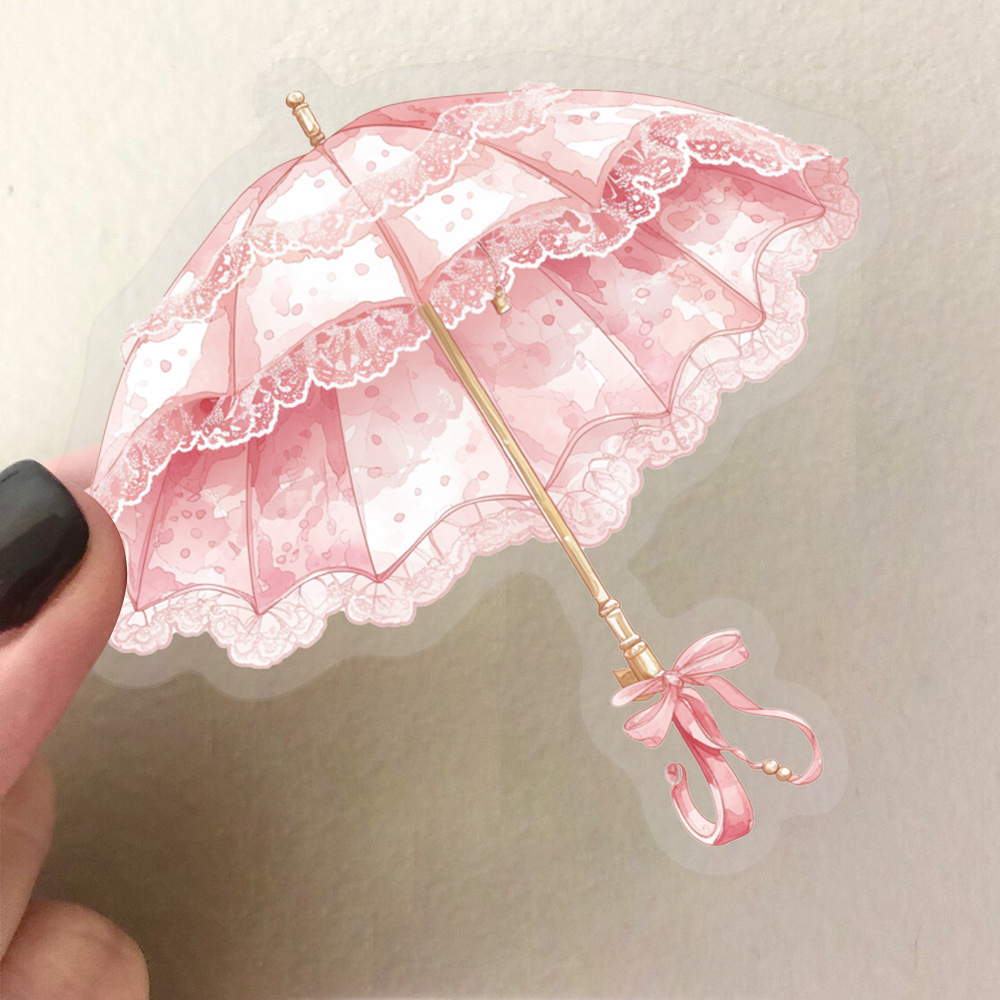 10/30/50 個ピンク透明花漫画ステッカー美的防水芸術的夢のようなデカール落書き文房具ラップトップ