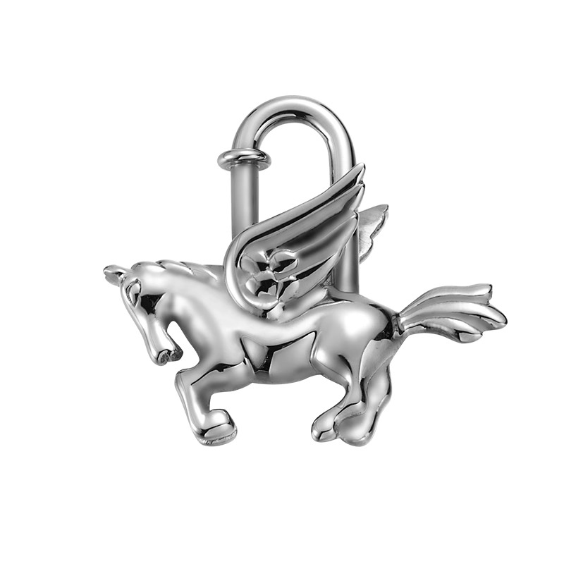 Ciondolo per borsa per borsa Birkin Kelly Ciondolo con lucchetto Pegasus Collana con ciondolo di fascia alta con lucchetto in metallo animale interamente in acciaio